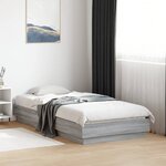 vidaXL Cadre de lit sans matelas avec lumières LED 75x190 cm