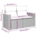 vidaXL Salon de jardin avec coussins 13 Pièces beige résine tressée