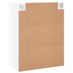 vidaXL Armoire murale blanc brillant 69 5x34x90 cm