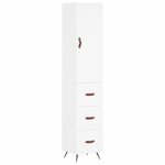 vidaXL Buffet haut Blanc 34 5x34x180 cm Bois d'ingénierie