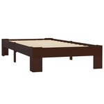 vidaXL Cadre de lit Marron foncé Bois de pin massif 90x200 cm