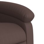 vidaXL Fauteuil inclinable de massage Marron Similicuir
