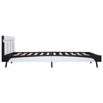 vidaXL Cadre de lit avec LED Blanc Similicuir 180 x 200 cm