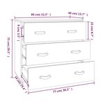vidaXL Buffet 80x40x75 cm Bois massif de pin
