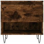 vidaXL Table basse chêne fumé 50x46x50 cm bois d'ingénierie