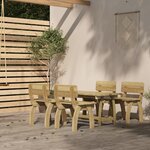 vidaXL Ensemble à manger de jardin 5 Pièces Bois de pin imprégné