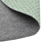 vidaXL Gazon artificiel avec picots Dia.95 cm Gris Rond