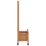 vidaXL Jardinière avec treillis et roues marron bois massif de sapin