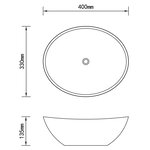 vidaXL Lavabo ovale de luxe Blanc mat 40x33 cm Céramique