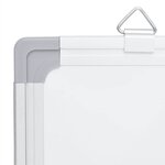 vidaXL Tableau blanc magnétique pliable 120x100x1 7 cm aluminium