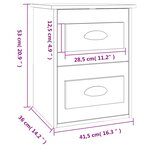 vidaXL Tables de chevet murales 2 Pièces chêne sonoma 41 5x36x53 cm