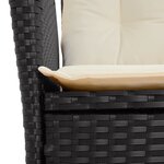 vidaXL Ensemble à manger de jardin 9Pièces coussins noir résine tressée