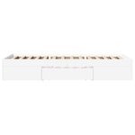 vidaXL Cadre de lit sans matelas blanc 100x200 cm bois d'ingénierie