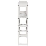 vidaXL Tête de lit avec étagères blanc 140 cm bois massif de pin