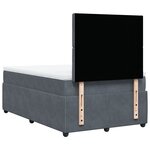 vidaXL Sommier à lattes de lit et matelas gris foncé 120x190cm velours