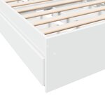 vidaXL Cadre de lit avec tiroirs blanc 90x200 cm bois d'ingénierie