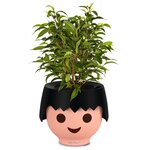 LECHUZA Jardinière de table OJO ALL-IN-ONE Noir corbeau