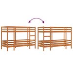 vidaXL Lit superposé sans matelas cire marron 90x190 cm pin massif
