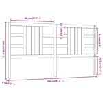 vidaXL Tête de lit Marron miel 206x4x100 cm Bois massif de pin