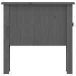 vidaXL Tables d'appoint 2 Pièces Gris 50x50x49 cm Bois massif de pin
