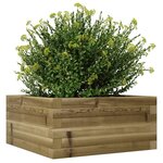 vidaXL Jardinière 50x50x23 cm bois de pin imprégné