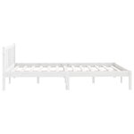 vidaXL Cadre de lit Blanc Bois de pin massif 140x190 cm
