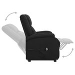 Vidaxl fauteuil releveur inclinable noir tissu