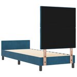 Cadre de lit en velours bleu foncé vidaXL 80x200 cm