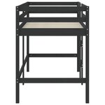 vidaXL Lit mezzanine d'enfants sans matelas avec échelle noir 90x190cm