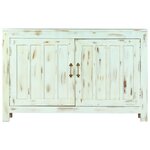vidaXL Buffet Bleu clair 110x35x70 cm Bois de manguier massif
