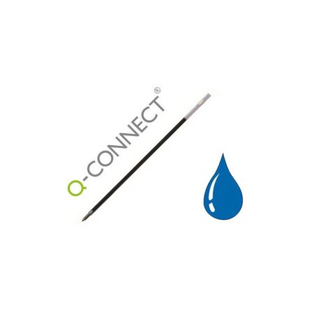 Recharge stylo-bille sur socle largeur moyenne coloris bleu Q-CONNECT