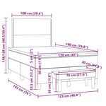 vidaXL Sommier à lattes de lit avec matelas taupe 120x190 cm tissu