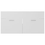 vidaXL Ensemble de meubles de salle de bain Blanc Bois d'ingénierie