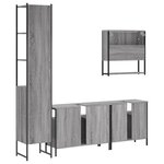 vidaXL Ensemble de meubles de salle de bain 4 Pièces Sonoma gris