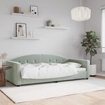vidaXL Lit de repos sans matelas gris clair 90x190 cm velours