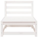 vidaXL Canapé de jardin 3 places blanc bois de pin massif