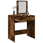 vidaXL Coiffeuse avec miroir chêne fumé 73x46 5x120 cm