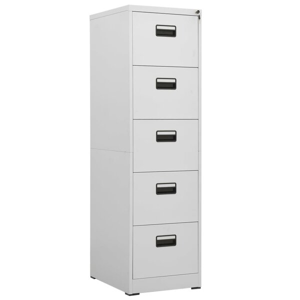vidaXL Classeur Gris clair 46x62x164 cm Acier