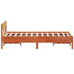 vidaXL Cadre de lit sans matelas cire marron 150x200cm bois pin massif