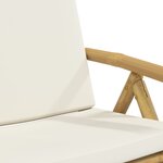 vidaXL Chaises de bistro pliantes lot de 6 et coussins blanc crème