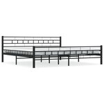 vidaXL Cadre de lit sans matelas noir acier 180x200 cm