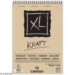 Bloc 60 Feuilles XL kraft Spiralés petit côté A4 90g CANSON