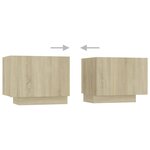 vidaXL Meuble TV avec lumières LED Chêne sonoma 200x35x40 cm
