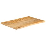vidaXL Dessus de table à bord vivant 80x60x2 5 cm bois massif manguier