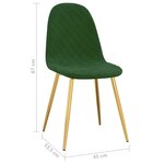 vidaXL Chaises à manger lot de 6 vert foncé velours