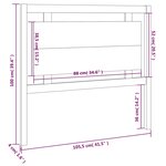 vidaXL Tête de lit Blanc 105 5x4x100 cm Bois massif de pin
