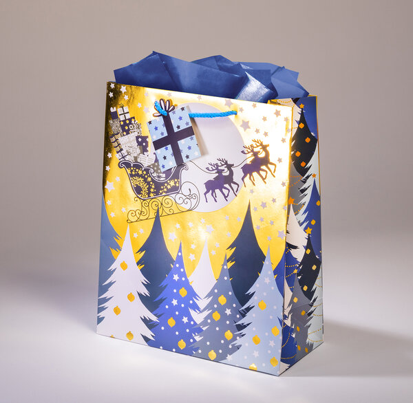 Sac cadeau moonlight gml 26 x h 32,5 traîneau