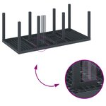 vidaXL Ensemble de salle à manger de jardin 7 pièces avec coussins Anthracite Poly Rattan