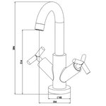 SCHÜTTE Mitigeur de lavabo à 2 poignées ELIOT chrome