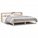 vidaXL Cadre de lit avec tête de lit 200x200 cm Bois de pin massif